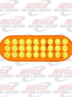 OVAL SMART DYNAMIC AMBER/AMBER 27 LED SEQUENTIAL SEALED LIGHT