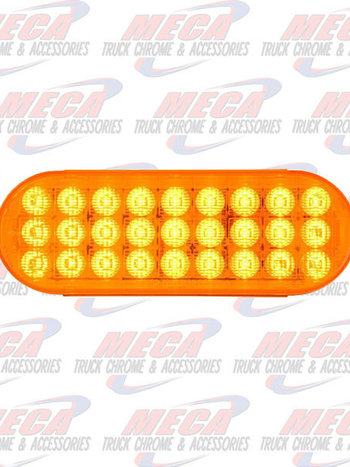 OVAL SMART DYNAMIC AMBER/AMBER 27 LED SEQUENTIAL SEALED LIGHT