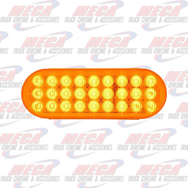 OVAL SMART DYNAMIC AMBER/AMBER 27 LED SEQUENTIAL SEALED LIGHT