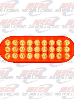OVAL SMART DYNAMIC RED/RED 27 LED SEQUENTIAL SEALED LIGHT