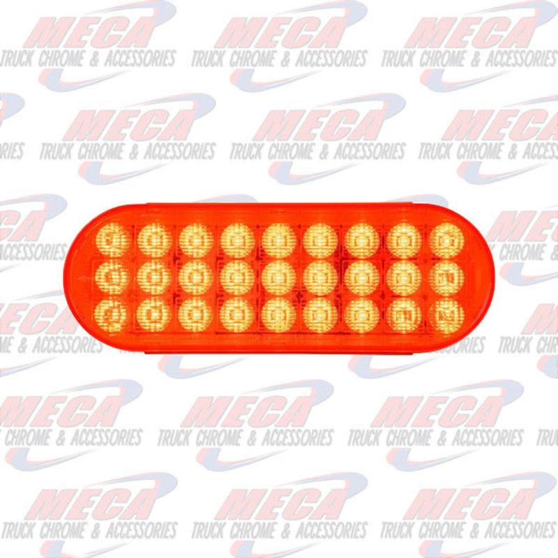 OVAL SMART DYNAMIC RED/RED 27 LED SEQUENTIAL SEALED LIGHT