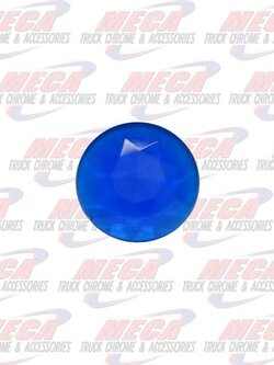 DOME LIGHT LENS ROUND BLUE PLASTIC