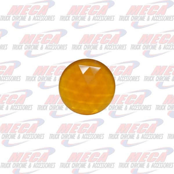 DOME LIGHT LENS ROUND AMBER PLASTIC