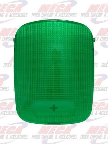 DOME LIGHT LENS PB RECTANGULAR GREEN 2006+