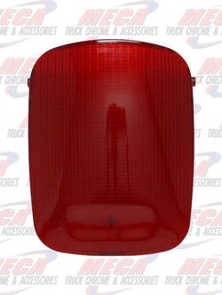 DOME LIGHT LENS PB RECTANGULAR RED 006+