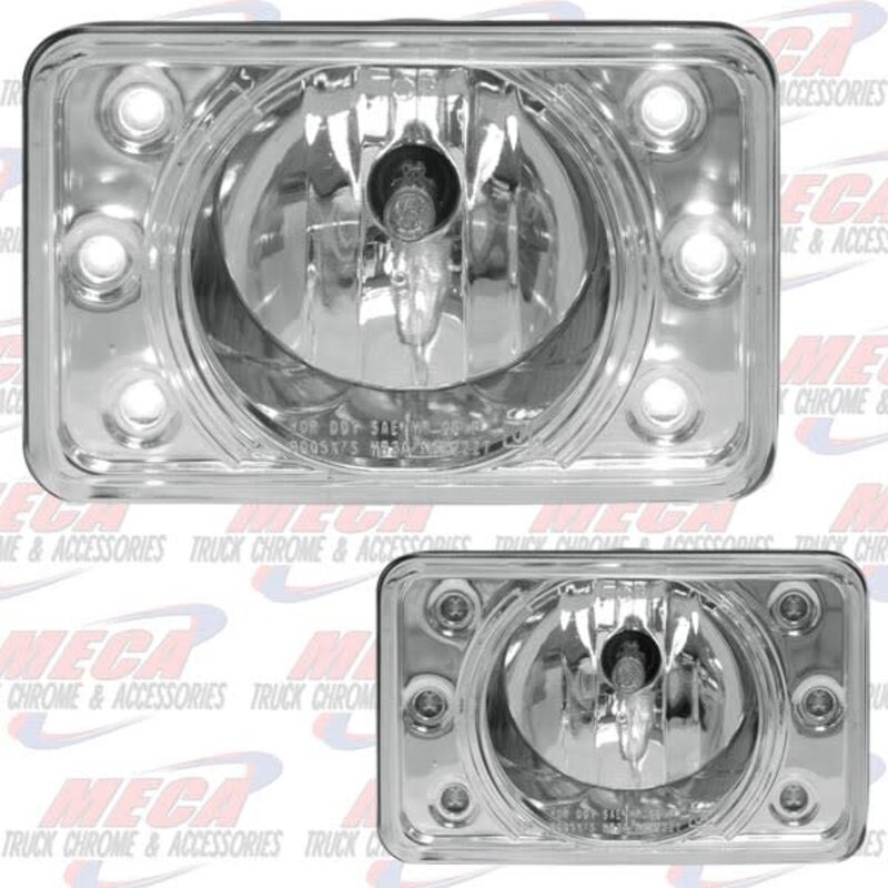 HEADLAMP HIGH BEAM RECT SMALL W/LED W/O PROJECTOR