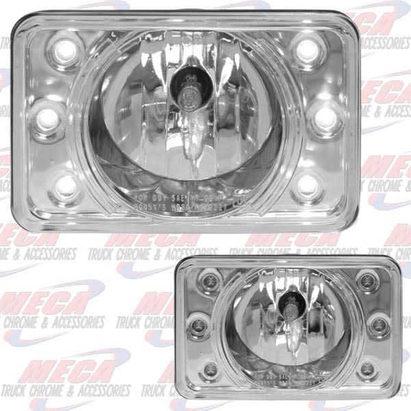 HEADLAMP HIGH BEAM RECT SMALL W/LED W/O PROJECTOR