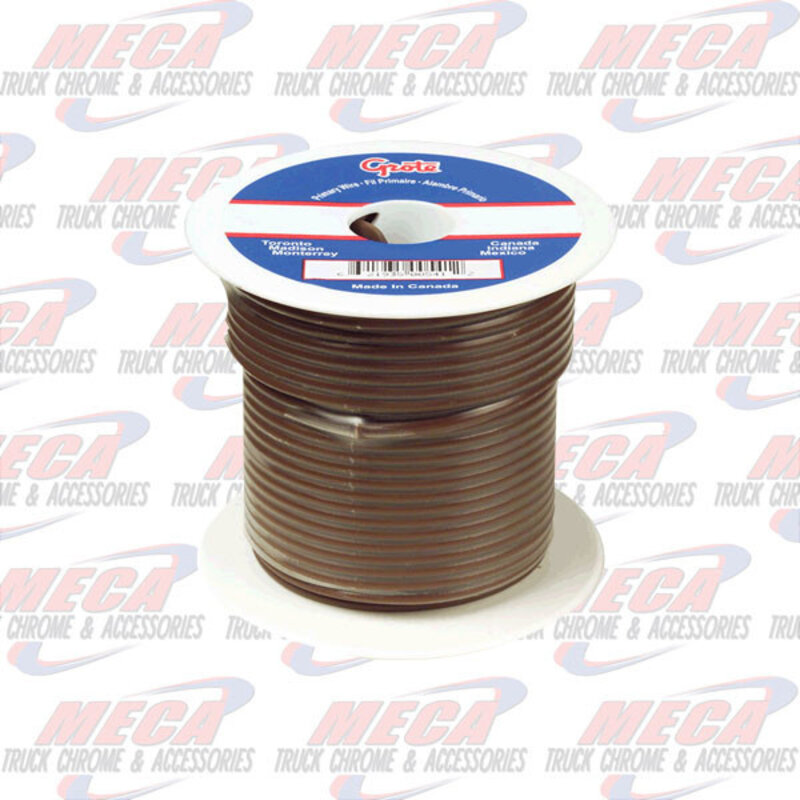 PRIMARY WIRE, 14 GAUGE, BROWN, 100 FT ROLL
