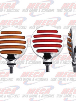 LOLLYPOP ROUND W/ FLATLINE LEDS RED/AMB