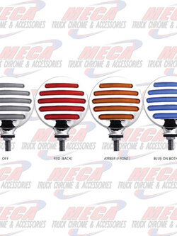 LOLLYPOP ROUND FLATLINE DUAL  REV AMB/RED/BLU
