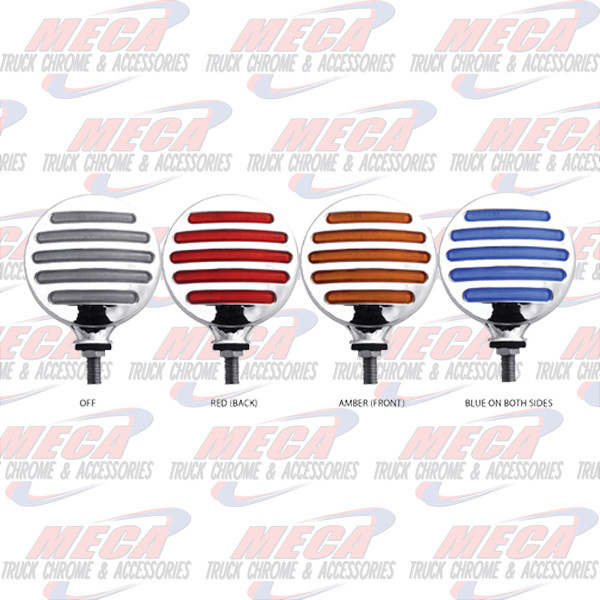 LOLLYPOP ROUND FLATLINE DUAL  REV AMB/RED/BLU