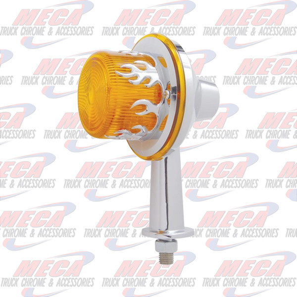 LOLLYPOP 13 LED HONDA 2-1/8" ARM AMBER W/ FLAME BZ