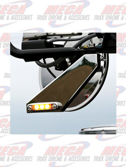 MIRROR MOUNT LOLLYPOP LIGHT & SS ANGLED BKT - AMB/AMB CLEAR