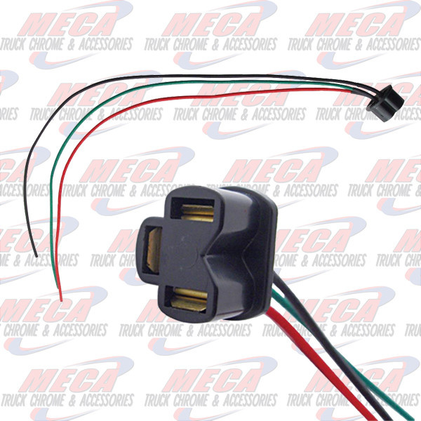 SOCKET 3 TERMINAL FOR HEADLIGHT W/ H4 BULB
