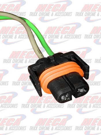PLUG CONNECTOR FITS H9 BULBS / Black Orange