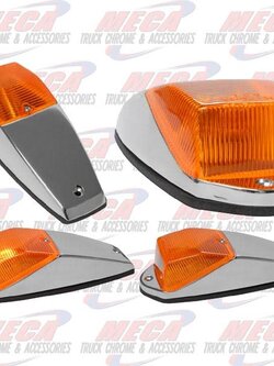 RECT. CAB LIGHT SMALL W/AMBER LENS