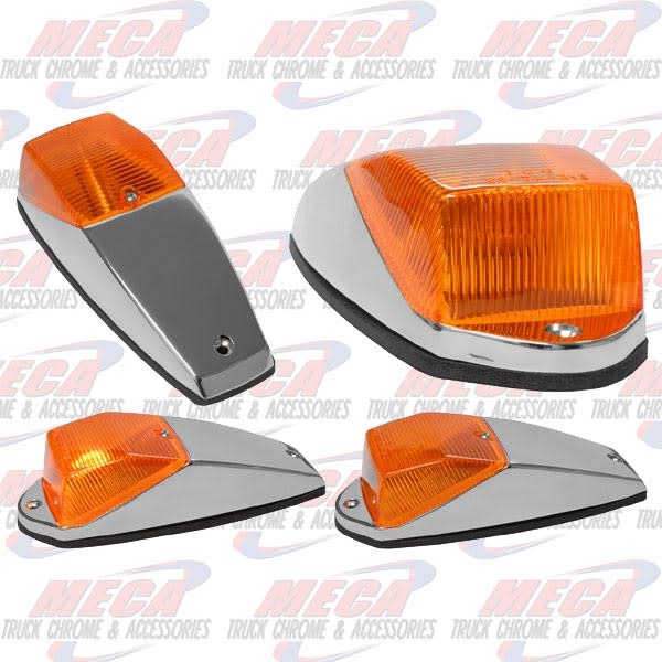 RECT. CAB LIGHT SMALL W/AMBER LENS