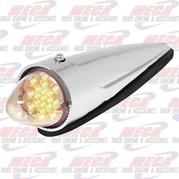 ROOF LIGHT BULLET CLEAR AMBER LED - COMPLETE UNIT