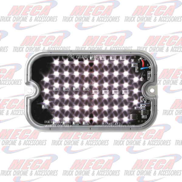 STROBE LT RECT WHITE 15 PATTERNS 5" X 3" X .34"