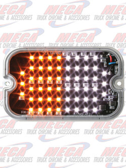 STROBE LT RECT AMB/WHT 15 PATTERNS 5" X 3" X .34"