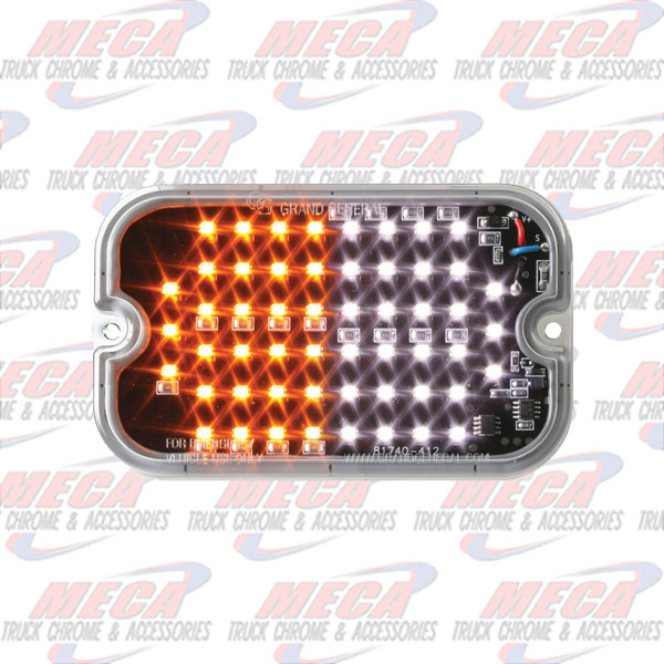 STROBE LT RECT AMB/WHT 15 PATTERNS 5" X 3" X .34"