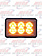 STROBE 6 LED AMBER HIGH POWER 5.5"Lx3-5/8"Wx1-5/8"