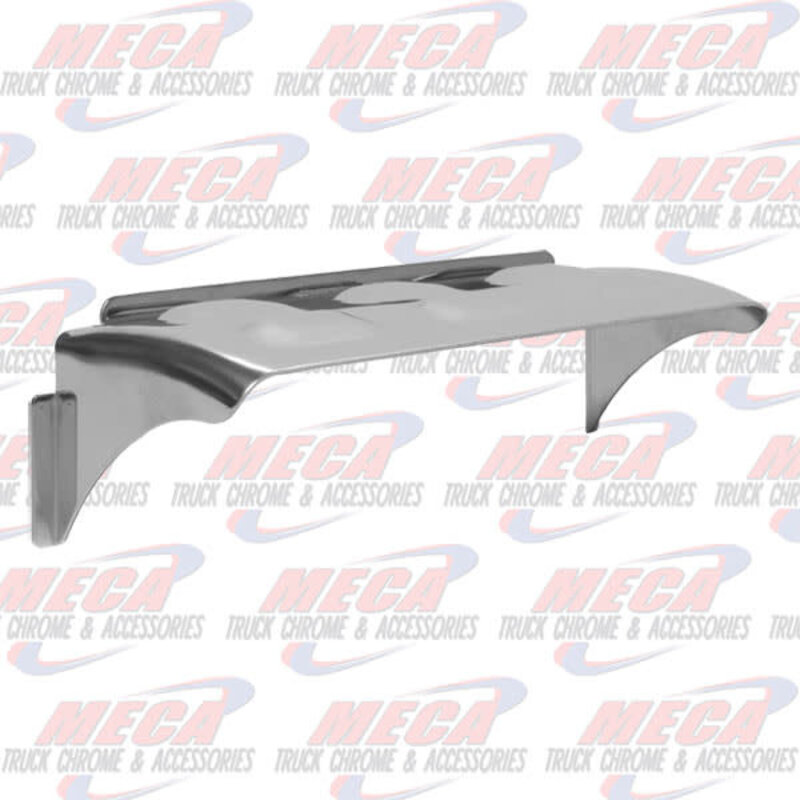 HEADLIGHT VISOR CURVED W/LOUVERS S/S