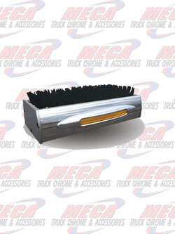 BOOT BRUSH CHROME W/ BLACK BRISTLES & AMBER LED