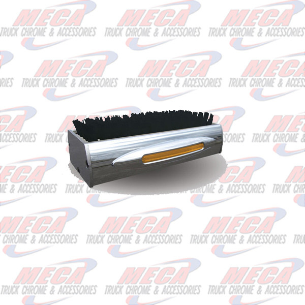 BOOT BRUSH CHROME W/ BLACK BRISTLES & AMBER LED