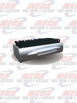 BOOT BRUSH CHROME W/ BLACK BRISTLES & CLR AMB LED