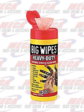 BIG WIPES HEAVY DUTY 8"X12" 30 PER TUB