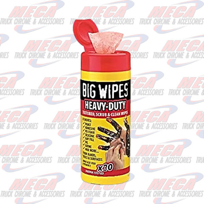 BIG WIPES HEAVY DUTY 8"X12" 30 PER TUB