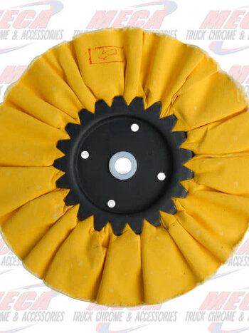 BUFFING WHEEL 8" YELLOW TREADED AIRWAY
