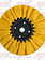 BUFFING WHEEL 8" YELLOW TREADED AIRWAY