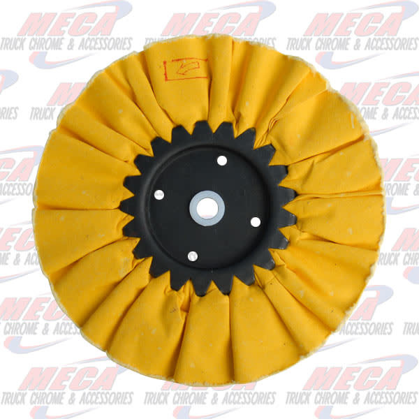 BUFFING WHEEL 8" YELLOW TREADED AIRWAY