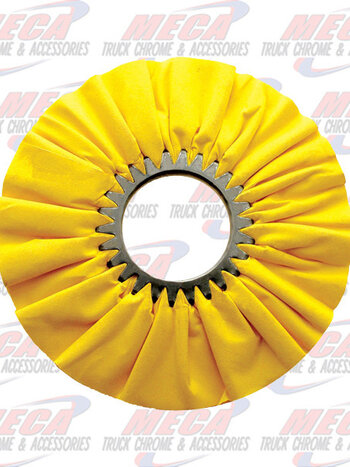 BUFFING WHEEL 10" YELLOW TREADED AIRWAY