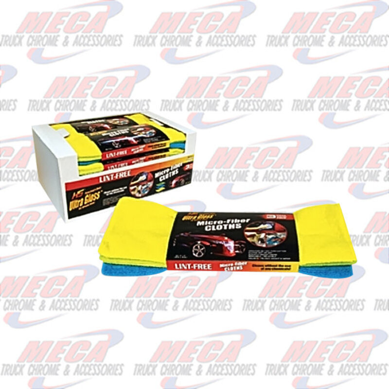 MICROFIBER CLOTH 3 pack 14"X14"
