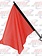 RED WARNING FLAG W/ SPRING LOADED BRACKET