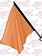 ORANGE WARNING FLAG W/ SPRING LOADED BRACKET