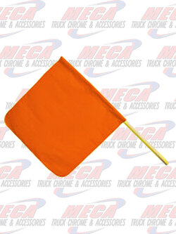 FLAG ORANGE MESH 18" W/ STAFF