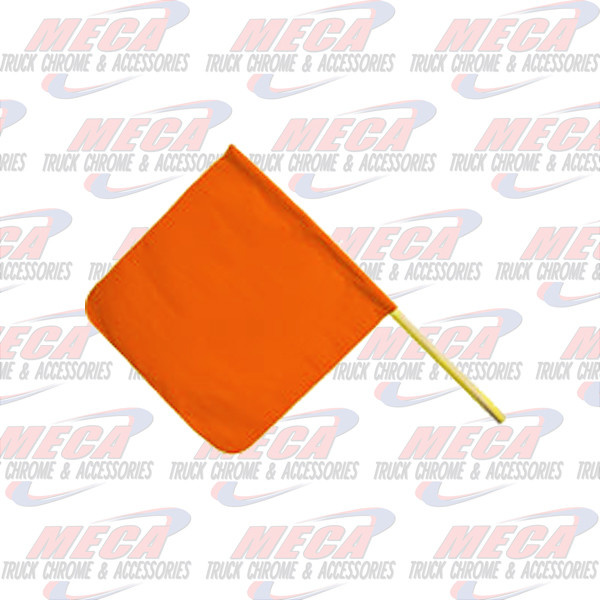 FLAG ORANGE MESH 18" W/ STAFF