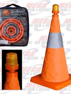 COLLAPSIBLE SAFETY CONE 18"