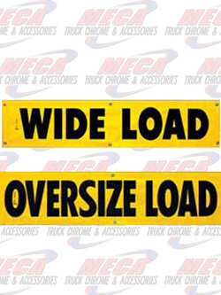 "WIDE" & "OVERSIZE LOAD" VINYL BANNER 18" X 84"