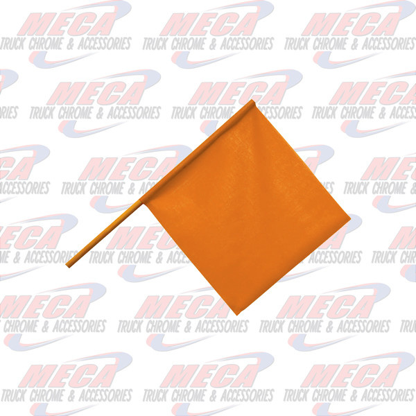 ORANGE JERSEY KNIT FLAG WITH POLE