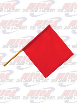 RED JERSEY KNIT FLAG WITH POLE