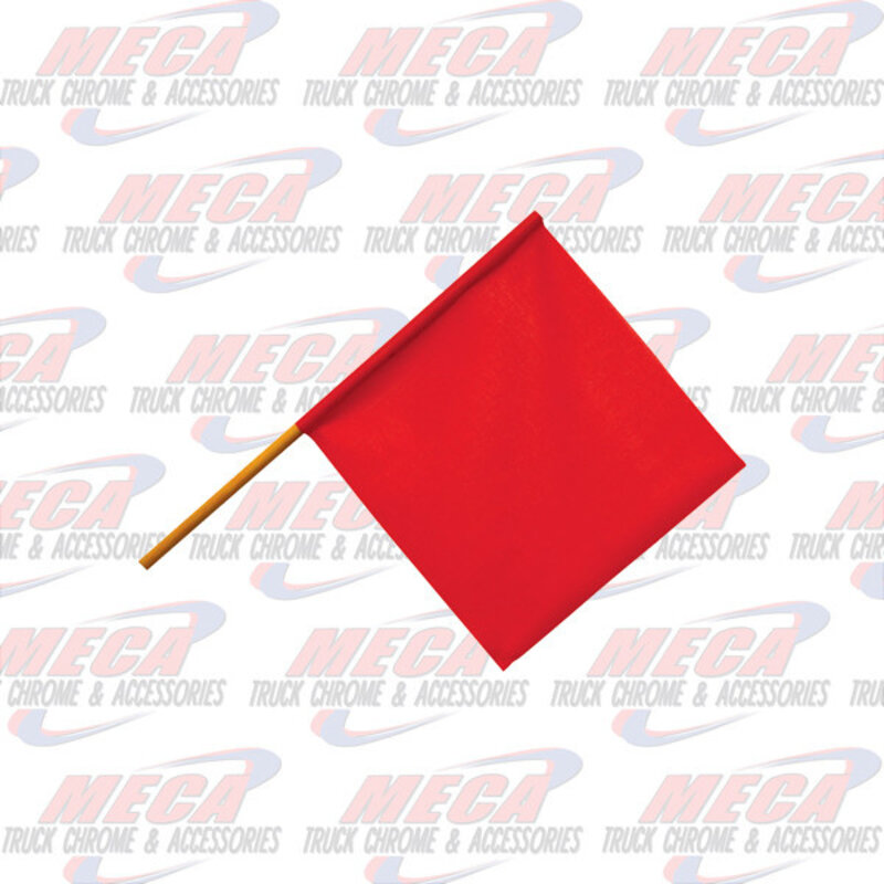 RED JERSEY KNIT FLAG WITH POLE