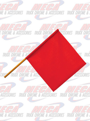 RED MESH FLAG WITH POLE