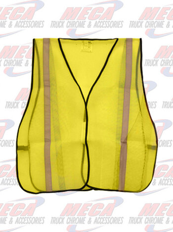 POLYESTER VEST YELLOW SAFETY MESH