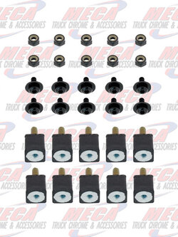 VOLVO GRILL HARDWARE SET OF 10 SCREWS, NUTS, GROMM