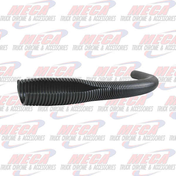 3/8" ID BLACK CORRUGATED SPLIT LOOM, 10FT/BAG